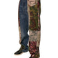 Dolce & Gabbana Blue Patchwork Cotton Straight Denim Jeans
