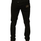 Dolce & Gabbana Black Logo Cotton Stretch Skinny Denim Jeans