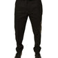 Dolce & Gabbana Black Cotton Men Cargo Casual Pants