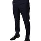 Dolce & Gabbana Dark Blue Cotton Men Dress Pants