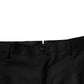 Dolce & Gabbana Black Wool Tapered Formal Dress Pants