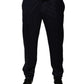Dolce & Gabbana Dark Blue Tapered Formal Dress Pants
