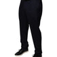 Dolce & Gabbana Dark Blue Tapered Formal Dress Pants