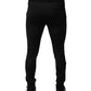 Dolce & Gabbana Black Horseshoe Embellished Wool Slim Fit Pants