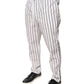 Dolce & Gabbana White Stripes Cotton Skinny Dress Pants