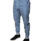 Dolce & Gabbana Blue Cotton Jogger Sweatpants Pants
