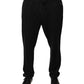 Dolce & Gabbana Black Stripes Viscose Skinny Dress Pants