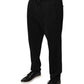 Dolce & Gabbana Black Stripes Viscose Skinny Dress Pants