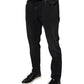 Dolce & Gabbana Black Logo Cotton Stretch Skinny Denim Jeans