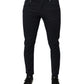 Dolce & Gabbana Black Logo Cotton Stretch Skinny Denim Jeans