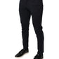 Dolce & Gabbana Black Logo Cotton Stretch Skinny Denim Jeans