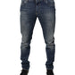 Dolce & Gabbana Blue DG Crown Logo Cotton Skinny Denim Jeans