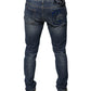 Dolce & Gabbana Blue DG Crown Logo Cotton Skinny Denim Jeans