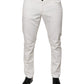 Dolce & Gabbana White Cotton Skinny Denim Jeans