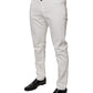 Dolce & Gabbana White Cotton Skinny Denim Jeans