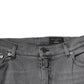 Dolce & Gabbana Gray Graphic Print Cotton Skinny Denim Jeans