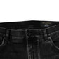 Dolce & Gabbana Black Cotton Stretch Skinny Men Denim Jeans