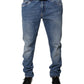 Dolce & Gabbana Light Blue Cotton Men Skinny Denim Jeans