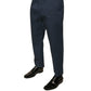 Dolce & Gabbana Blue Cotton Men Skinny Dress Pants