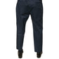 Dolce & Gabbana Blue Cotton Men Skinny Dress Pants