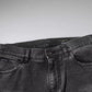 Dolce & Gabbana Black Logo Cotton Stretch Skinny Denim Pants
