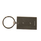 Dolce & Gabbana Black Leather Logo Metal Ring Keychain Keyring