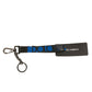 Dolce & Gabbana Blue Logo Polyester Silver Brass Holder Keychain Keyring