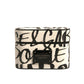 Dolce & Gabbana Black White Leather Scribble Embossed Logo Airpods Case