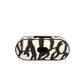 Dolce & Gabbana Black White Leather Scribble Embossed Logo Airpods Case