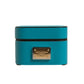 Dolce & Gabbana Green Leather Metal Logo Plaque Holder Airpods Case