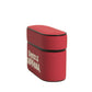 Dolce & Gabbana Red PVC Embossed Logo Plaque Holder Airpods Case