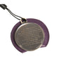 Dolce & Gabbana Purple Calfskin Leather Round Logo Hand Mirror Holder