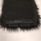 Dolce & Gabbana Black Fur Shoulder Collar Wrap Shawl Scarf