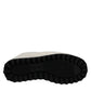 Dolce & Gabbana White Plush Logo Padded Mid Calf Boots Shoes