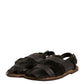 Dolce & Gabbana Green Gazelle Hair Leather Flats Sandals Shoes