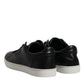 Dolce & Gabbana Black London Nappa Leather Men Sneakers Shoes