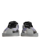 Dolce & Gabbana Silver Black Nylon NS1 Low Top Sneakers Shoes
