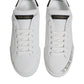 Dolce & Gabbana White Leather Low Top Lace Up Sneakers Shoes