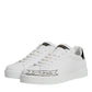 Dolce & Gabbana White Leather Low Top Lace Up Sneakers Shoes