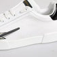 Dolce & Gabbana White Leather Low Top Lace Up Sneakers Shoes