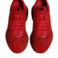 Dolce & Gabbana Red Leather Daymaster Low Top Sneakers Shoes