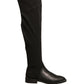 MY TWIN Black Leather Suede Flats High Boots Shoes