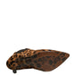 Dolce & Gabbana Brown Leopard Leather Stretch Heels Boots Shoes