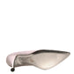 Dolce & Gabbana White Leather High Heels Women Pumps Shoes