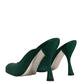Dolce & Gabbana Green Suede Leather High Heel Pumps Shoes