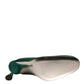 Dolce & Gabbana Green Suede Leather High Heel Pumps Shoes
