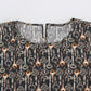 Dolce & Gabbana Gray Gold Key Print Silk Blouse T-shirt