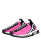 Dolce & Gabbana Fuchsia White Slip On Sorrento Sneakers Shoes