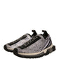 Dolce & Gabbana Silver Rhinestones Sorrento Sneakers Shoes