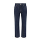 7FOR Blue Cotton Straight-Leg Jeans